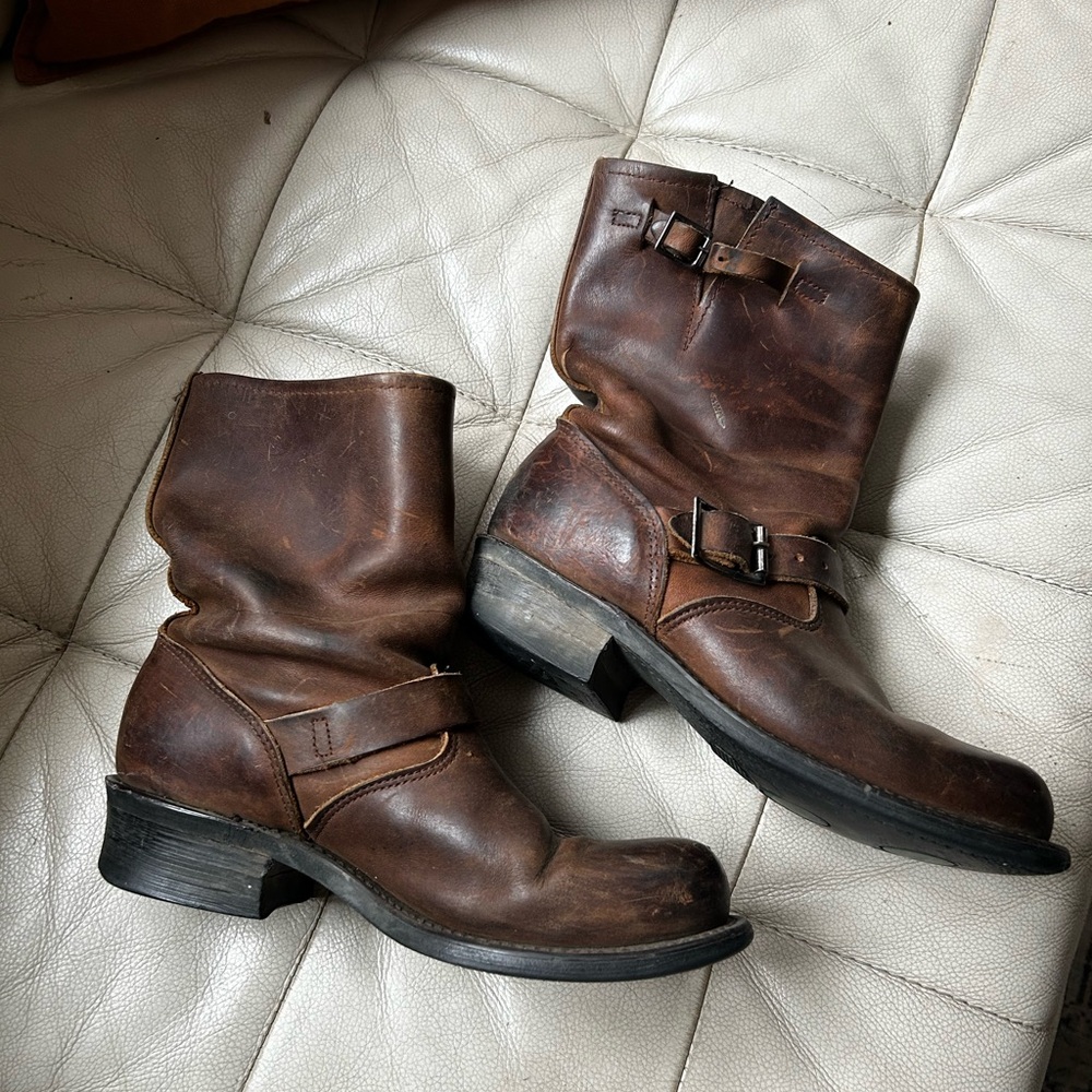 Frye Engineer Brown Leather Boots Women’s 8